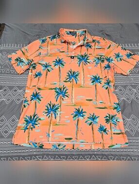 Bad Birdie Hotel California Performance Golf Polo Size Large